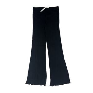 J Crew Spring Street Ribbed Featherweight Cashmere Flare Pant Womens Small Black